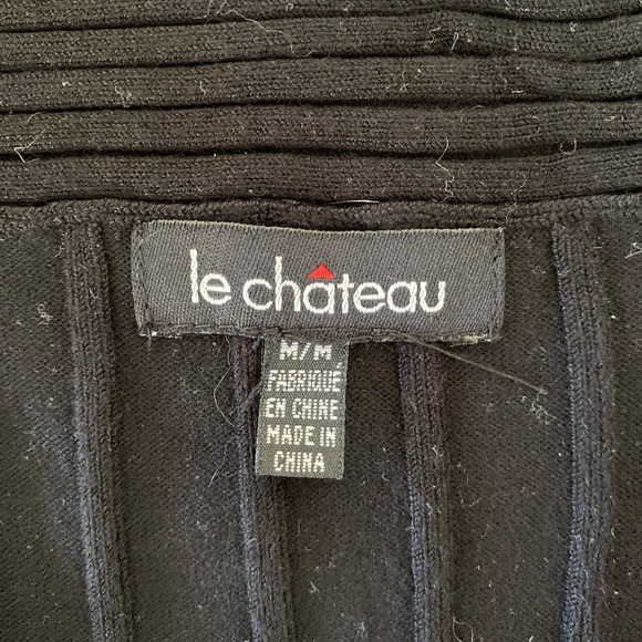 Le Chateau Black Knit Blouse - Picture 4 of 6